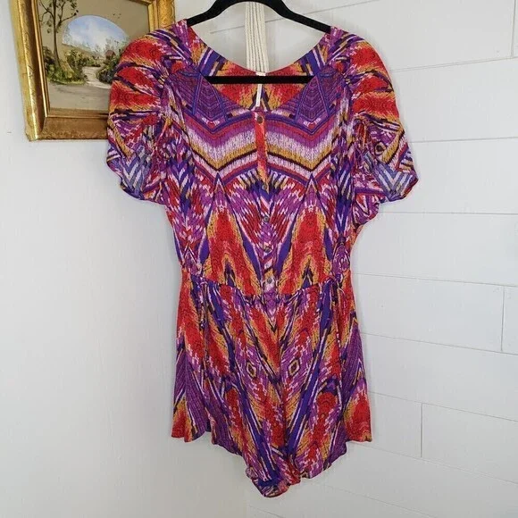 Free People Dream All Night Romper Lilac Small - Picture 4 of 9